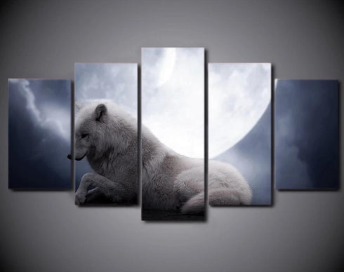 Tableau Loup Nocturne